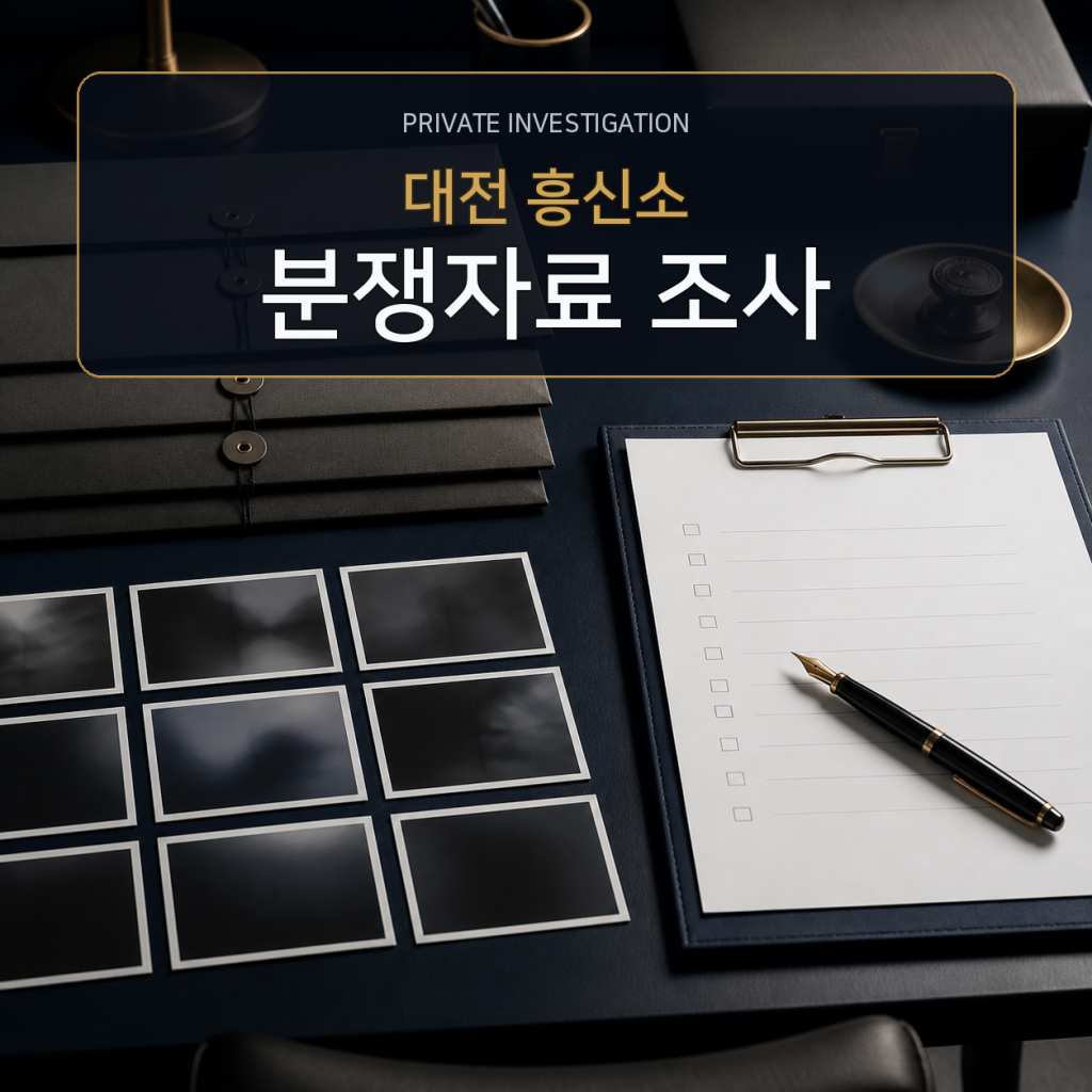 대전 분쟁자료 조사 전문 흥신소